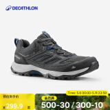 迪卡侬（DECATHLON）鞋登山鞋男户外防滑透气耐磨女运动鞋低帮旅游徒步鞋ODS MH100 男款-黑灰色 42
