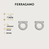 菲拉格慕（Ferragamo）女士银色黄铜/玻璃耳钉 0696577（礼物送女友）