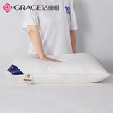 洁丽雅（Grace）枕头枕芯 颈椎星级酒店枕羽丝绒枕头芯纤维软枕芯 白色 45×70cm