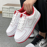 莆田AF1男鞋女鞋正品增高休闲板鞋 空低白红缝线 45