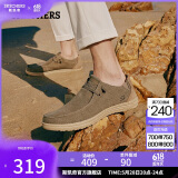 斯凯奇（Skechers）男鞋夏季懒人一脚蹬帆布鞋商务通勤低帮休闲鞋百搭软底板鞋66387