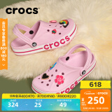 卡骆驰crocs洞洞鞋贝雅卡骆班轻便耐磨一脚蹬休闲鞋|205089 芭蕾粉/糖果粉-6TG 37 /38(230mm)
