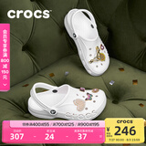 卡骆驰crocs洞洞鞋贝雅男鞋女鞋轻便耐磨一脚蹬拖鞋休闲鞋|10126 白-100 39 (240mm)