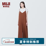 无印良品（MUJI） 女式 易干弹力泡泡纱 背带裤 女装夏季连体裤吊带BC2JRA4S 砖红色 XL （165/92A）