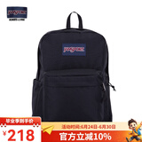JANSPORT杰斯伯书包轻便双肩包男女旅行包简约背包电脑包学生校园 4QUT008爵士黑-侧边袋