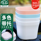 寿禾 花盆含托树脂简约混装组合多肉绿植盆 韦尼恩盆含托4个