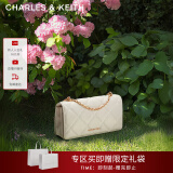 CHARLES&KEITH质感菱格链条小方钱包女包包女包生日礼物520礼物CK6-10680924 Cream奶白色 XS