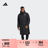 adidas 530蓬拒水防泼防风保暖户外鸭绒羽绒服男女阿迪达斯轻运动   黑色   L