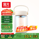 富光嘟嘟玻璃杯 高硼硅玻璃高颜值水杯子 女生便携牛奶咖啡刻度茶杯
