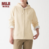 无印良品 MUJI 男女通用 紧密编织毛圈 拉链连帽衫 休闲外套 无性别 卫衣 原色 S -M(165/88A)