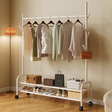 姗姗木艺衣架落地衣帽架挂衣架卧室可移动晾衣阳台收纳置物架子