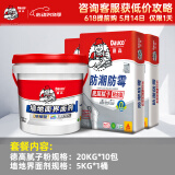德高（Davco）德高内墙防潮腻子粉耐水环保补缝腻子膏白色墙面补墙膏20KG/包 20kg 底层腻子10包+界面剂5KG