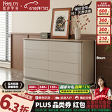 凯萨罗列  KSALOY轻奢五八斗柜实木卧室床尾胡桃木抽屉储物可收纳客厅餐边玄关边柜 1.2米八斗柜【卡其灰+侧卡其灰】 【正版同款妆台询客服】多层实木