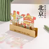 天色城市地标透光冰箱贴 旅游纪念品伴手礼立体装饰磁贴名片架商务故宫文创生日新年礼物TS-6329北京