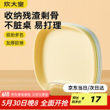 炊大皇 水果盘零食碟子备菜盘糖果盘骨碟瓜子盘分餐盘吐骨盘带收纳9件套