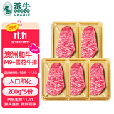 茶牛澳洲和牛M9+谷饲原切雪花牛排1kg 生鲜牛肉火锅烤肉 源头直发