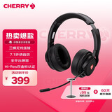CHERRY樱桃 HW2.2头戴式游戏耳机 三模无线 7.1环绕音效 FPS听声辨位 全平台兼容 秋夜黑 适配三角洲行动