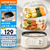苏泊尔（SUPOR）电蒸锅 炖蒸煮一体 电煮锅 电火锅 家用多功能蒸包子锅 可定时电热锅 多用途锅 ZN23FK1568