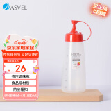 阿司倍鹭（ASVEL）家用厨房调味瓶塑料蜂蜜挤压瓶 尖嘴挤酱瓶细口耗油瓶 红色400ML