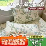 艾薇 A类枕头套枕套一对纯棉家用全棉单人枕套枕芯套 绿野仙踪48*74cm