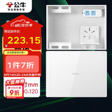 公牛（BULL）弱电箱 多媒体信息箱集线箱 玻璃面盖配电箱 大箱带GN-A02插座 