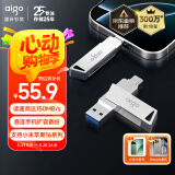 爱国者（aigo）128GB Type-C手机U盘 U350高速两用双接口U盘USB3.2 OTG 安卓苹果笔记本电脑通用优盘