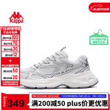 卡帕（Kappa）氢轨鞋厚底老爹鞋女子春夏透气网面鞋休闲运动跑鞋 经典白 41