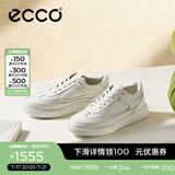 爱步（ECCO）25年新款平底鞋女 倪妮同款牛皮板鞋系带休闲运动鞋 街头272803 白色/灰白色27280356946 39