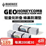 黑冰（BLACKICE）户外露营GEO单人蜂巢防潮垫铝箔款轻量可折叠便携蛋巢野餐垫子 Z6107淡青灰（PLUS） 均码