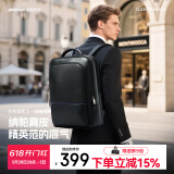 博牌双肩包头层牛皮商务背包男士电脑包旅行书包细纹节日礼物送老公