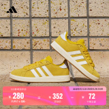 adidas「面包鞋」GRAND COURT BASE 00s休闲低帮板鞋男女阿迪达斯 银灰黄/白色/树脂黄     42.5