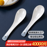 国玥景德镇碗碟套装轻奢骨瓷碗盘组合金边陶瓷碗具菜盘家用单个餐具 渐变灰小勺