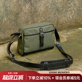 玩累了的孩子玩儿·旅人系列·私奔手工弹道尼龙牛皮拼接复古单肩斜挎包 军绿色拼黑色