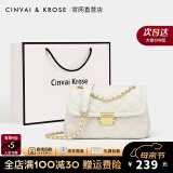 CinvaiKrose【阿Sa蔡卓妍同款】官网包包女包2025新款斜挎包单肩包母亲节礼物 米白-CK女包生日礼物送女友