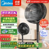 美的（Midea） 【国家补贴】电风扇家用7叶落地扇摇头电风扇循环通风大风量电扇台式桌面小型风扇台地两用升级款 黑色丨智能定时预约30adr