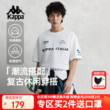 卡帕（Kappa）背靠背运动短袖男款纯棉2025新款夏季情侣t恤男士半袖K0EX2TD01D