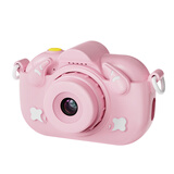 彩族（CAIZU）双摄镜头儿童相机早教玩具卡通相机便携高清数码相机 3-6岁宝宝拍照送男女孩幼儿园生日礼物 32G粉