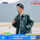 熊猫·本（ben.panda）棉服男潮牌翻领宽松休闲秋冬工装棉衣多穿情侣外套 墨绿色（A款) XL