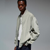 CHINISM CH赤尘基础款飞行员夹克外套男士秋冬加厚棉衣美式复古情侣棉服 豆沙绿 薄款 L