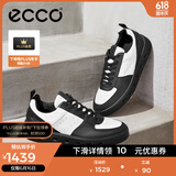 爱步（ECCO）板鞋男鞋 男士休闲鞋小白鞋拼色厚底牛皮明星同款 街头720 520814 黑色/白色52081450669 40