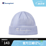 Champion冠军针织帽女春秋新款美式复古刺绣毛线帽冷帽潮牌街头帽子男 紫色 均码