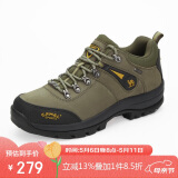 骆驼（CAMEL）户外登山鞋男 耐磨徒步鞋牛皮户外鞋 A63202a6015 军绿 38
