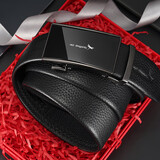 红蜻蜓头层牛皮男士皮带自动扣腰带送老公男友爸爸生日礼物礼盒装