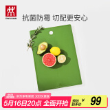 双立人（ZWILLING）Now TPU砧板抗菌款切菜案板切菜切水果厨房用双面菜板 青柠色