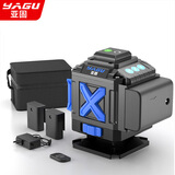 亚固 绿光水平仪蓝光8线12线16线高精度强光激光细线贴地贴墙仪平水仪 超亮绿光遥控8线一体机+双电