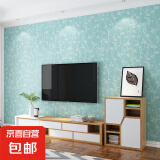 加厚墙纸自粘防水防潮3D立体自粘墙贴纸电视背景墙面装饰壁纸 蓝色树枝【加厚防水可擦洗】 60厘米宽*3米长【贴1.8平方】