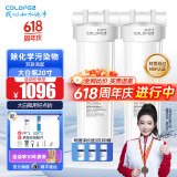 科罗菲（COLOFEL）【官方补贴】大白瓶前置过滤器 大蓝瓶大胖瓶中央净水机全屋家用净水器通用滤芯除氯小型中央净水 20寸双联高配（搭PP+UDF）