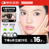 MOUCEE美瞳半年抛大直径14.5彩色隐形眼镜女混血感cos一片透光蓝钻0度