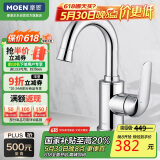 摩恩（MOEN）单把手卫生间浴室柜冷热水面龙头 家用洗手盆洗脸盆台盆水龙头