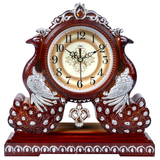 康巴丝（Compas）挂钟古典欧式座钟2025款复古客厅装饰台钟创意卧室床头时钟石英钟 3019炫栗